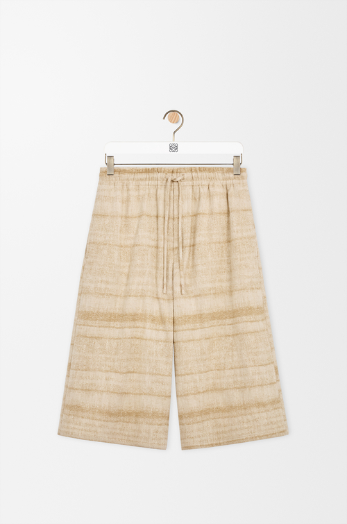 LOEWE 丹寧抽繩短褲 沙色