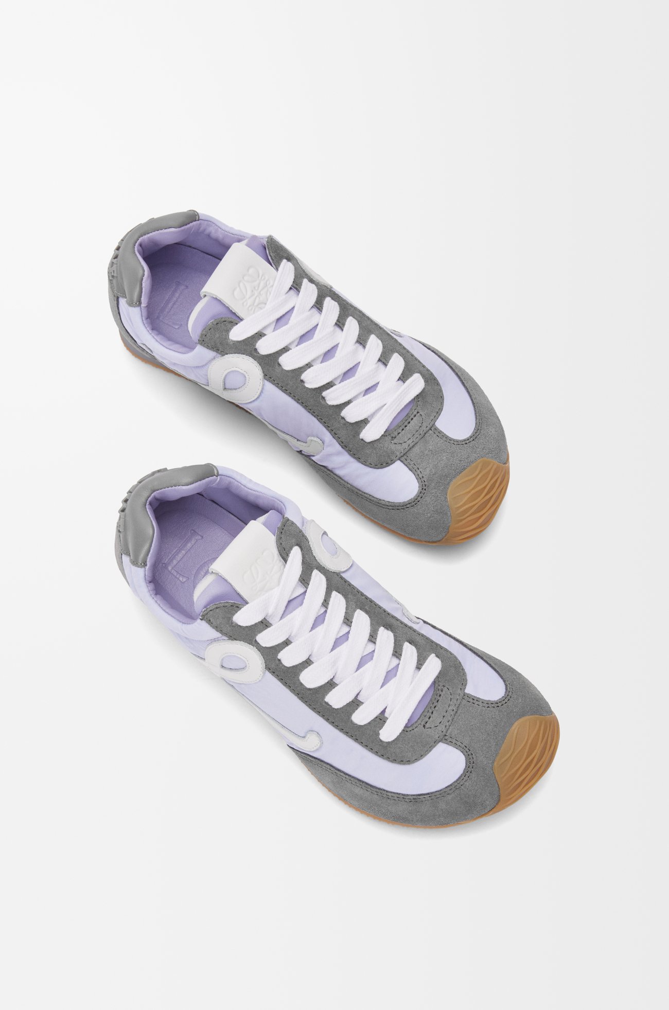 LOEWE Ballet Runner 2.0 in nylon and calfskin Lilac/White/Grey