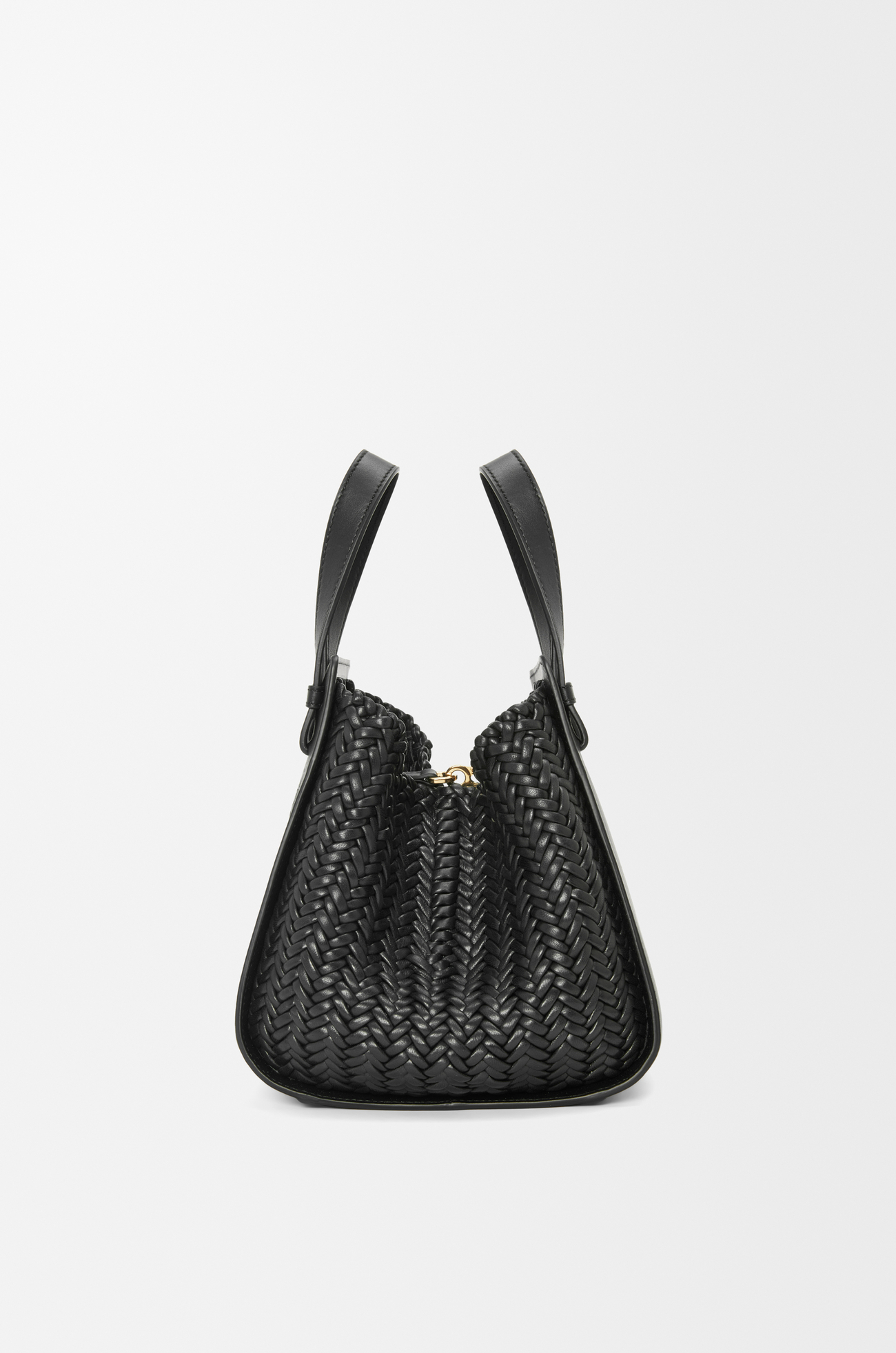 LOEWE Bolso Hammock Compact en piel de ternera Negro plp_rd