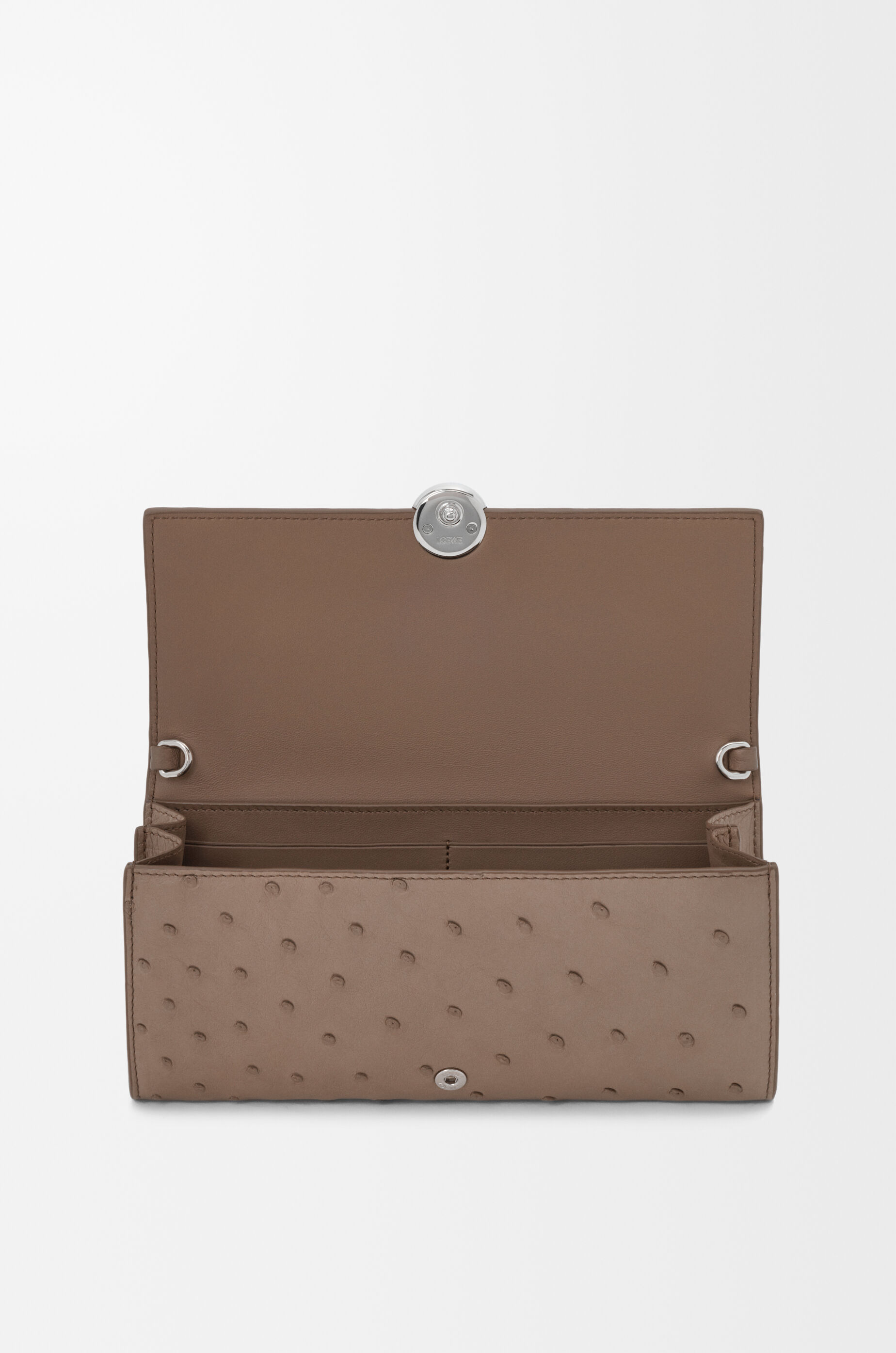 ゆゆ　ロエベ　ウォレット　チェーン　LOEWE ペブル チェーンウォレット（オーストリッチ） ブラウン - ロエベ 日本