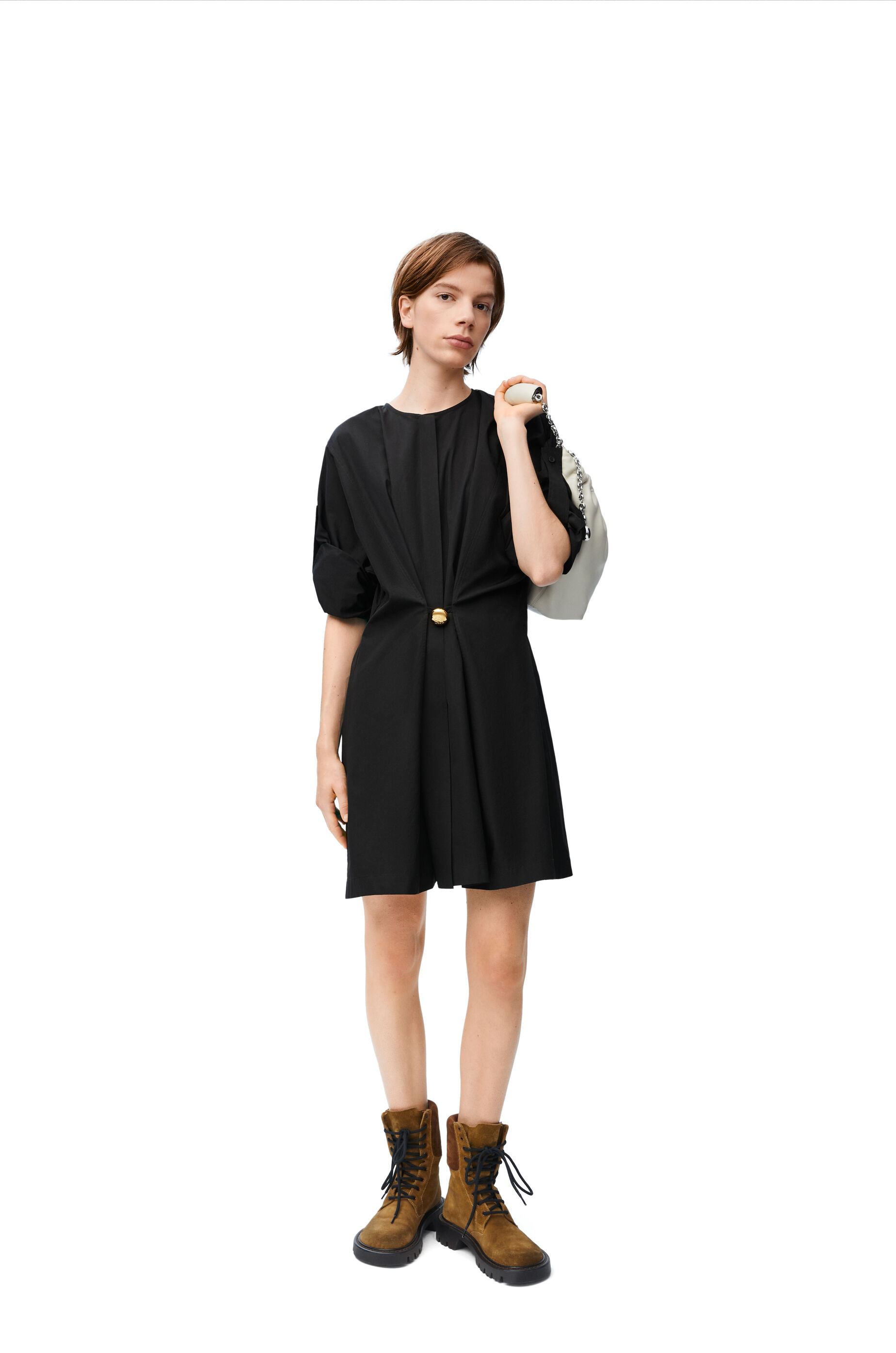 Pebble dress in cotton Black LOEWE