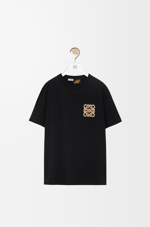 LOEWE Camiseta de corte holgado en algodón Negro plp_rd