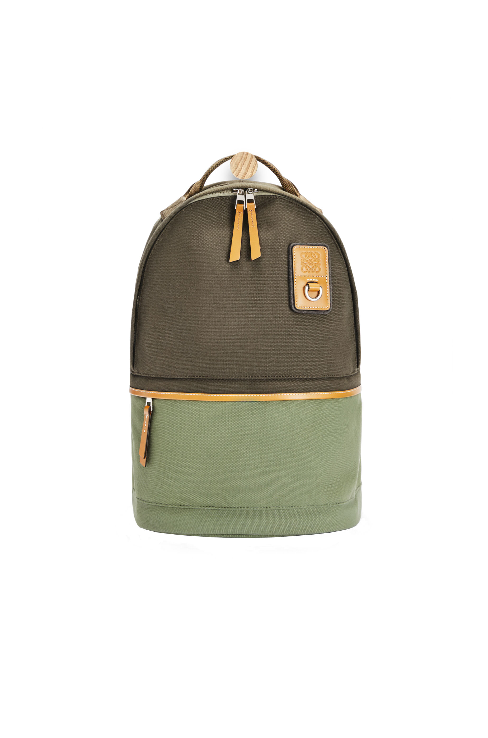 Small Backpack in canvas Khaki Green LOEWE