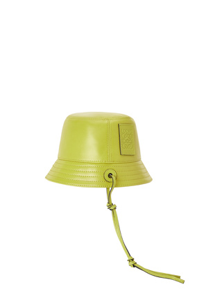 LOEWE 纳帕牛皮革颔带水桶帽 Lime Yellow plp_rd