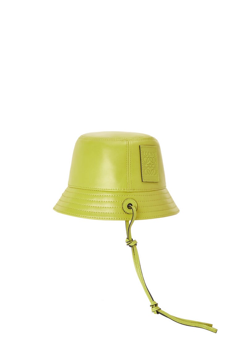 LOEWE Bucket strap hat in nappa calfskin Lime Yellow pdp_rd