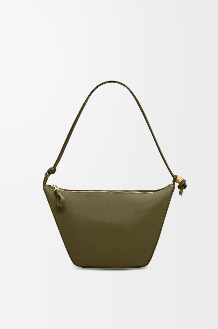 LOEWE Mini Hammock hobo in classic calfskin Dark Khaki