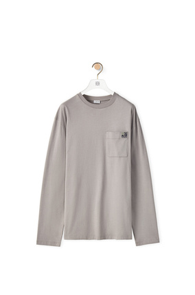 LOEWE Long sleeve T-shirt in cotton Dark Grey plp_rd