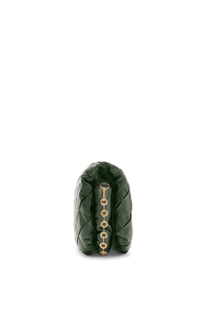 LOEWE Bolso Goya Puffer en piel napa de cordero plisada Verde Botella plp_rd