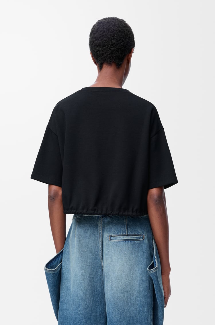 LOEWE Cropped T-shirt in cotton Black