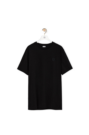 LOEWE Camiseta en algodón con Anagrama bordado Negro