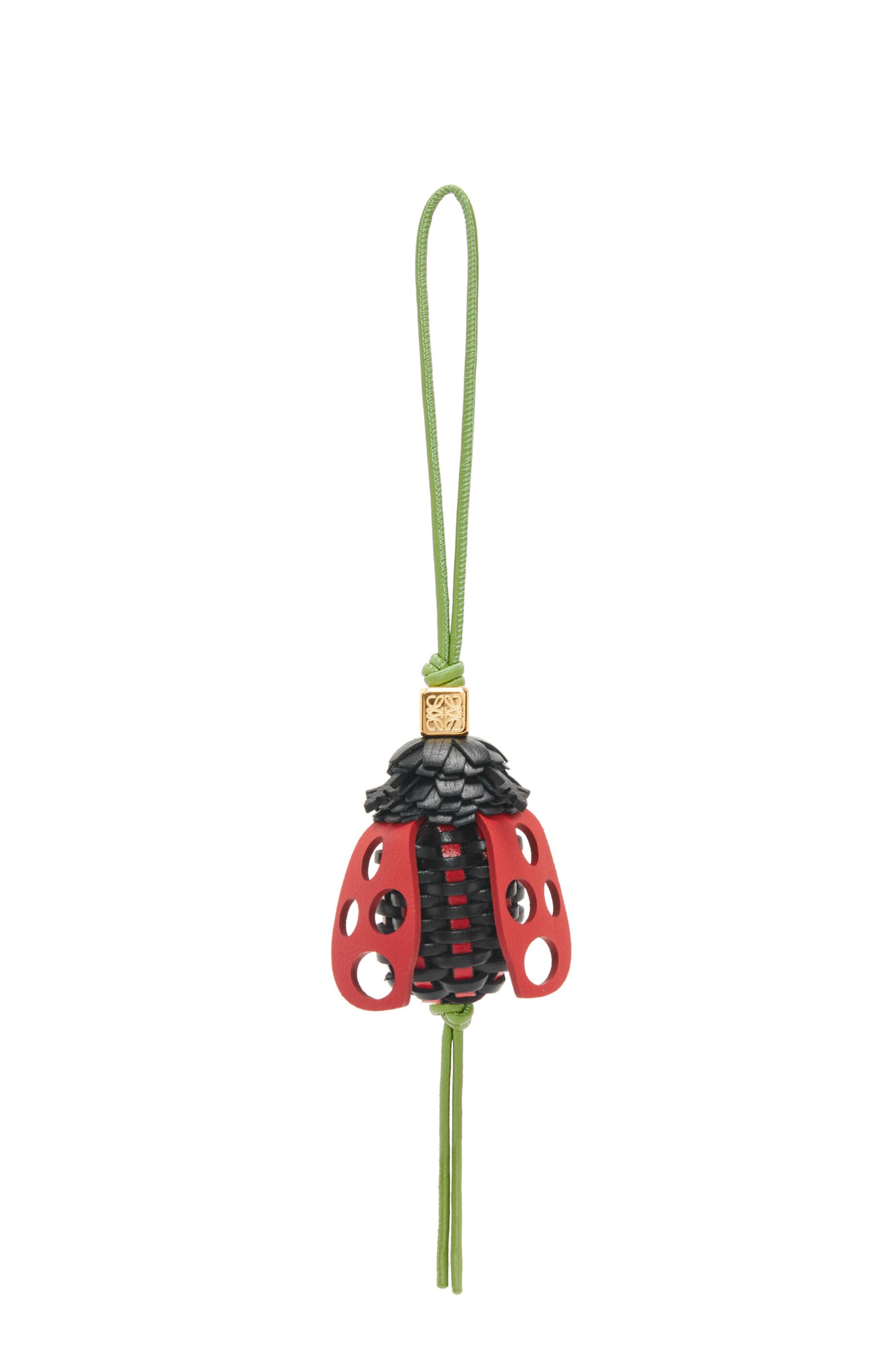 【最新入荷】 Ladybug charm LOEWE - Black calfskin classic in 小物