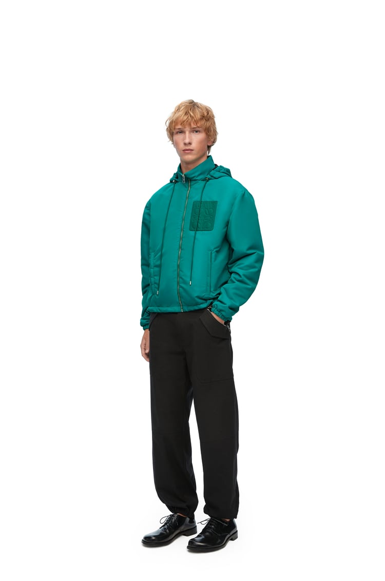 LOEWE Hooded padded jacket in nylon Green