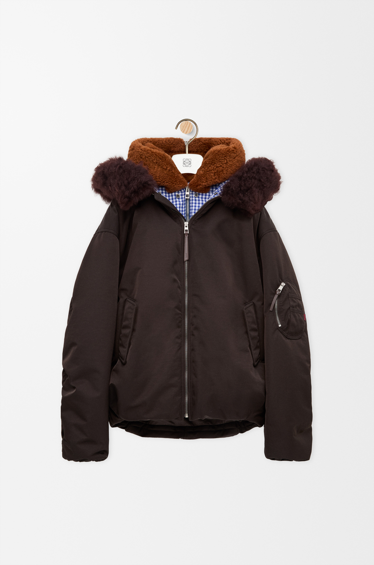 LOEWE Bomberjacke aus technischem Shell Braun