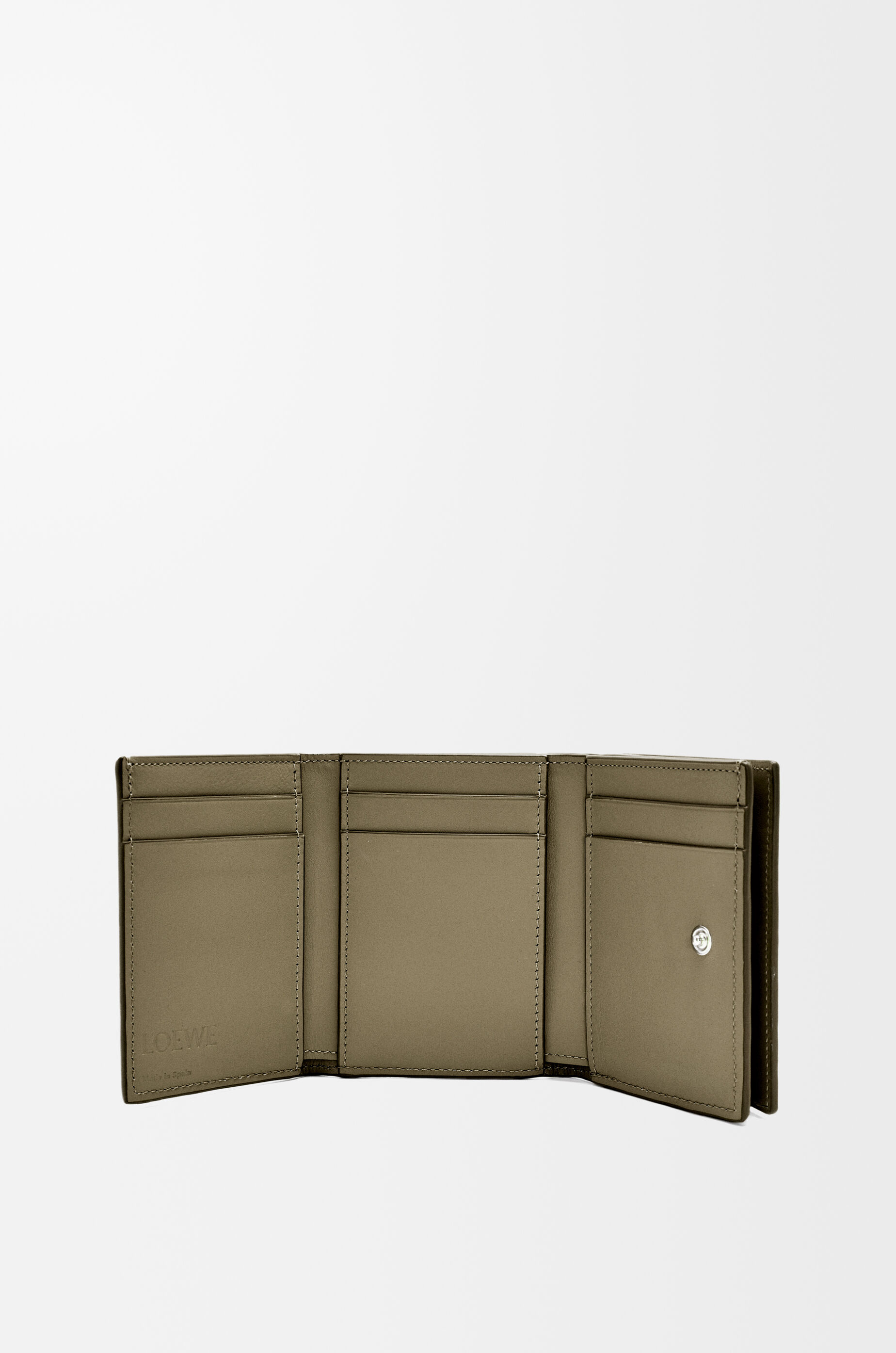 トライフォールド ウォレット（サテンカーフ） カーキグリーン - LOEWE