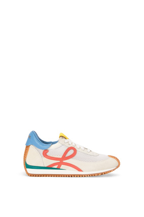 LOEWE Flow runner in technical mesh and suede White/Multicolor plp_rd