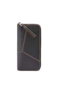 LOEWE Puzzle stitches open wallet in smooth calfskin Black pdp_rd