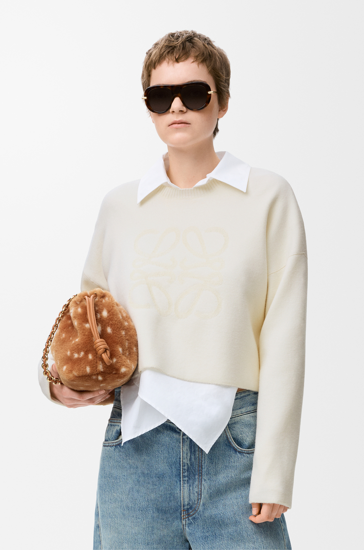 LOEWE Jersey Anagram en mezcla de lana Blanco