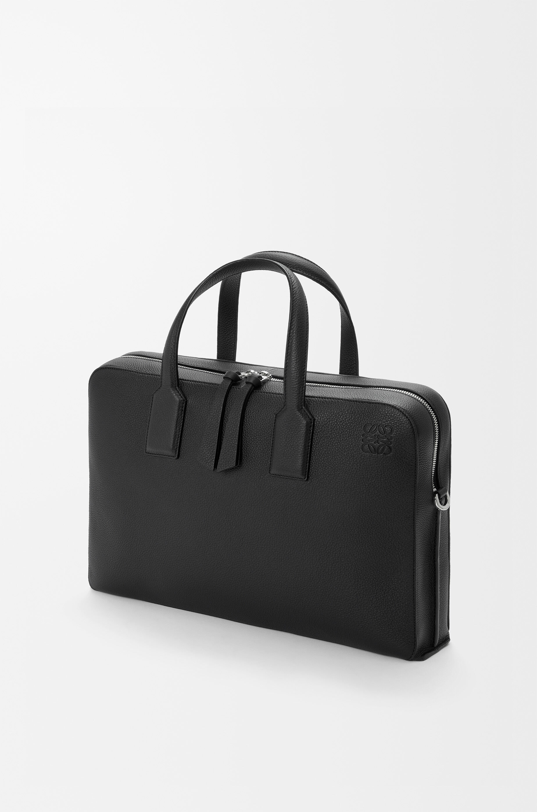 LOEWE ゴヤ ブリーフケース ビジネスバック黒 Goya thin briefcase in soft grained calfskin Black - LOEWE USA