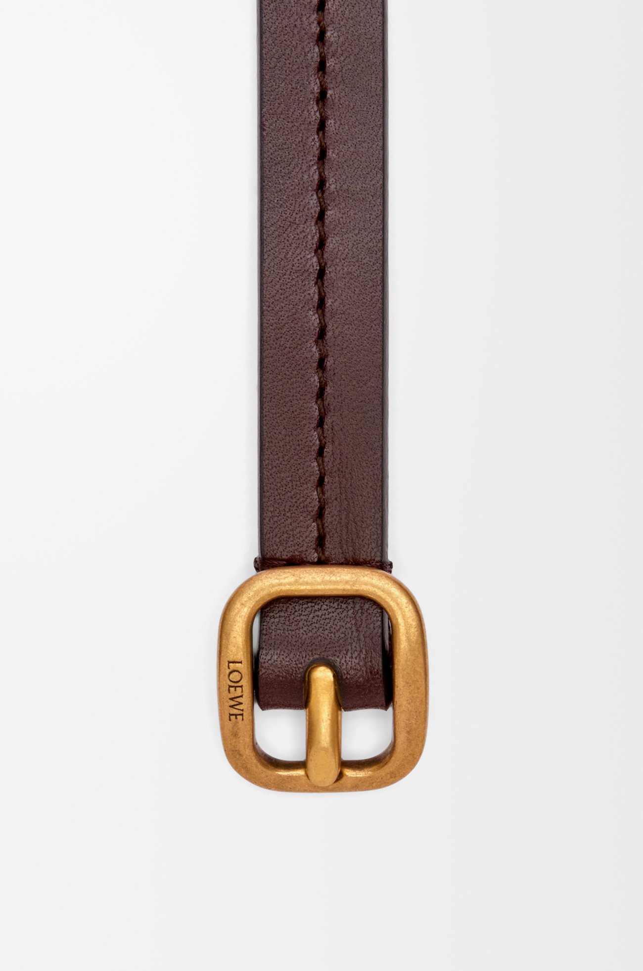 LOEWE Cinturón curvilíneo y suave en piel de ternera Marrón Oscuro