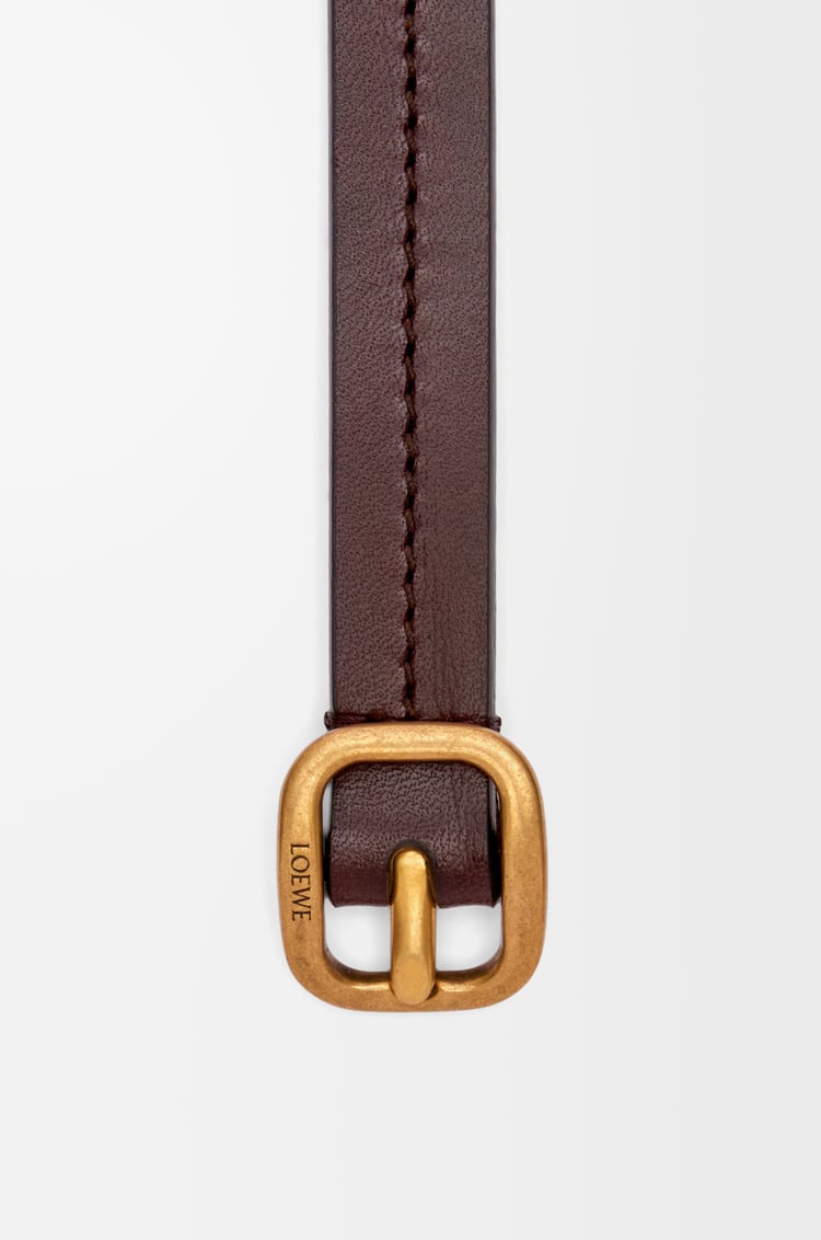 LOEWE Rounded soft belt in classic calfskin Dark Brown