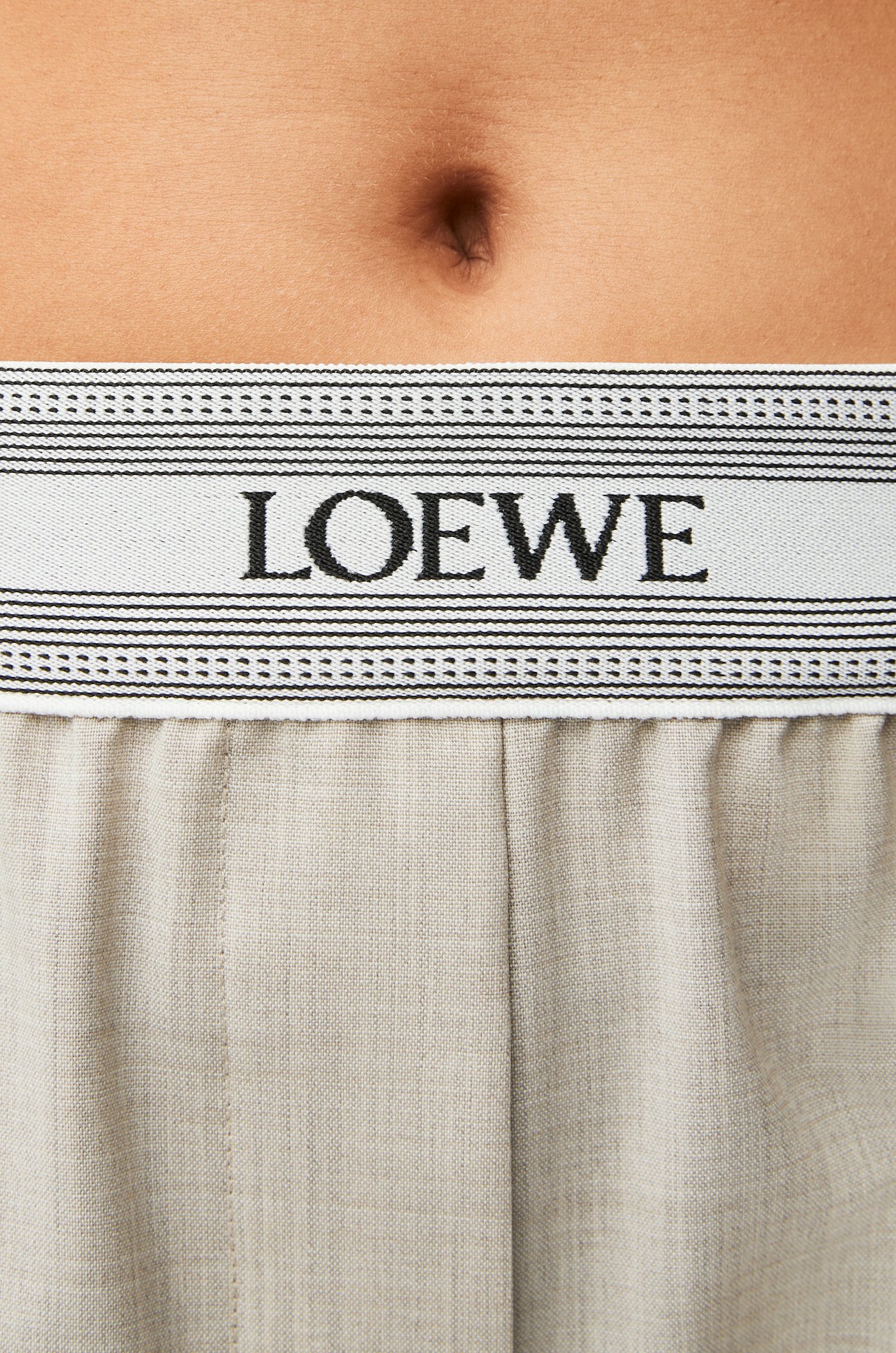 LOEWE Trousers in wool Light Beige Melange