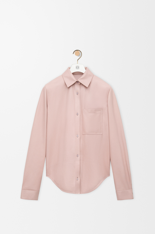 LOEWE 纳帕羊皮革衬衫 淡粉色