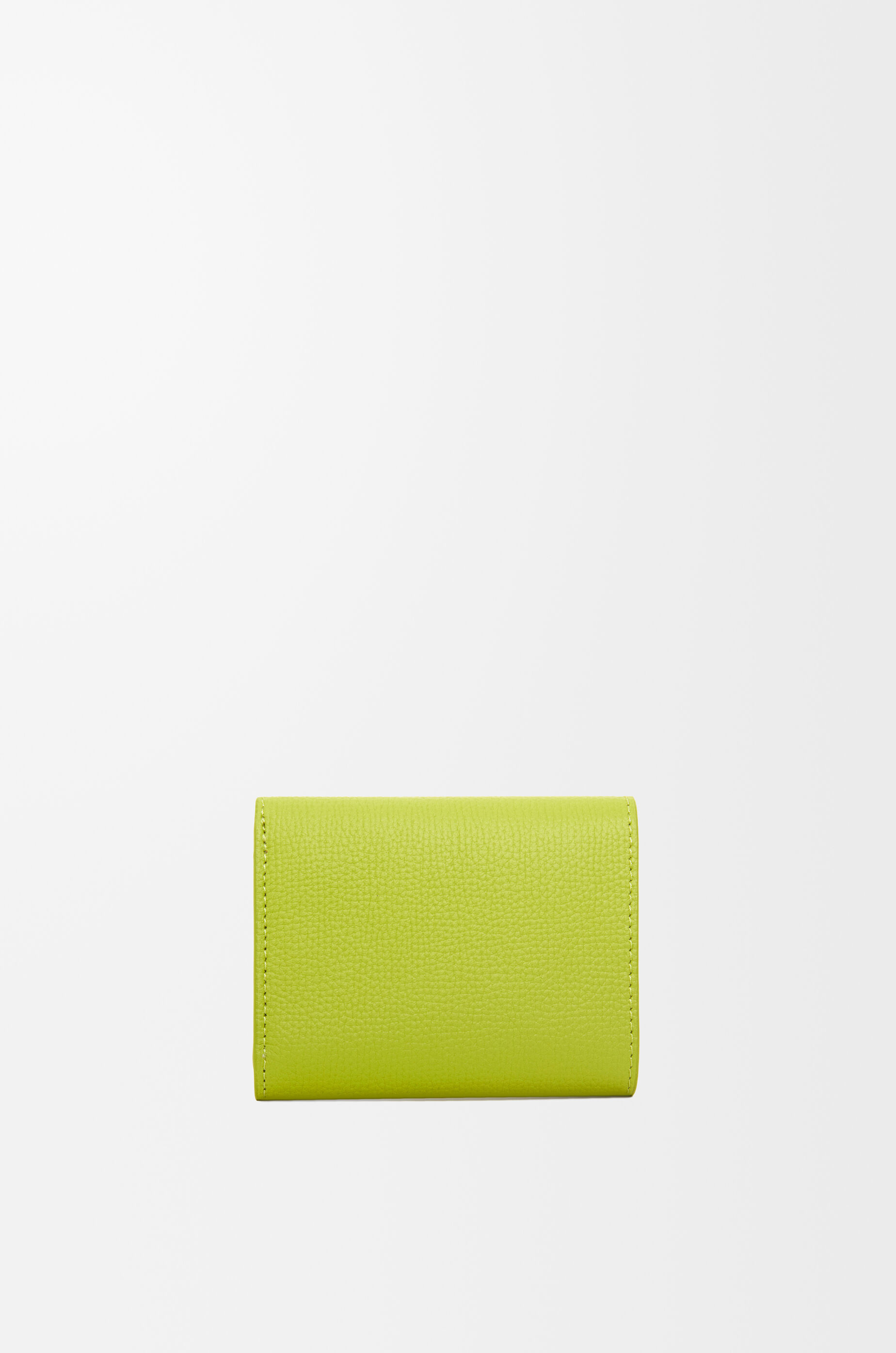 Anagram trifold wallet in pebble grained calfskin Green - LOEWE