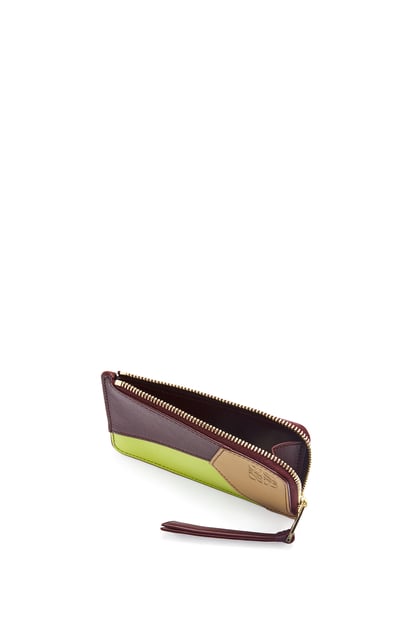 LOEWE Puzzle coin cardholder in classic calfskin Sahara/Burgundy/Anise plp_rd