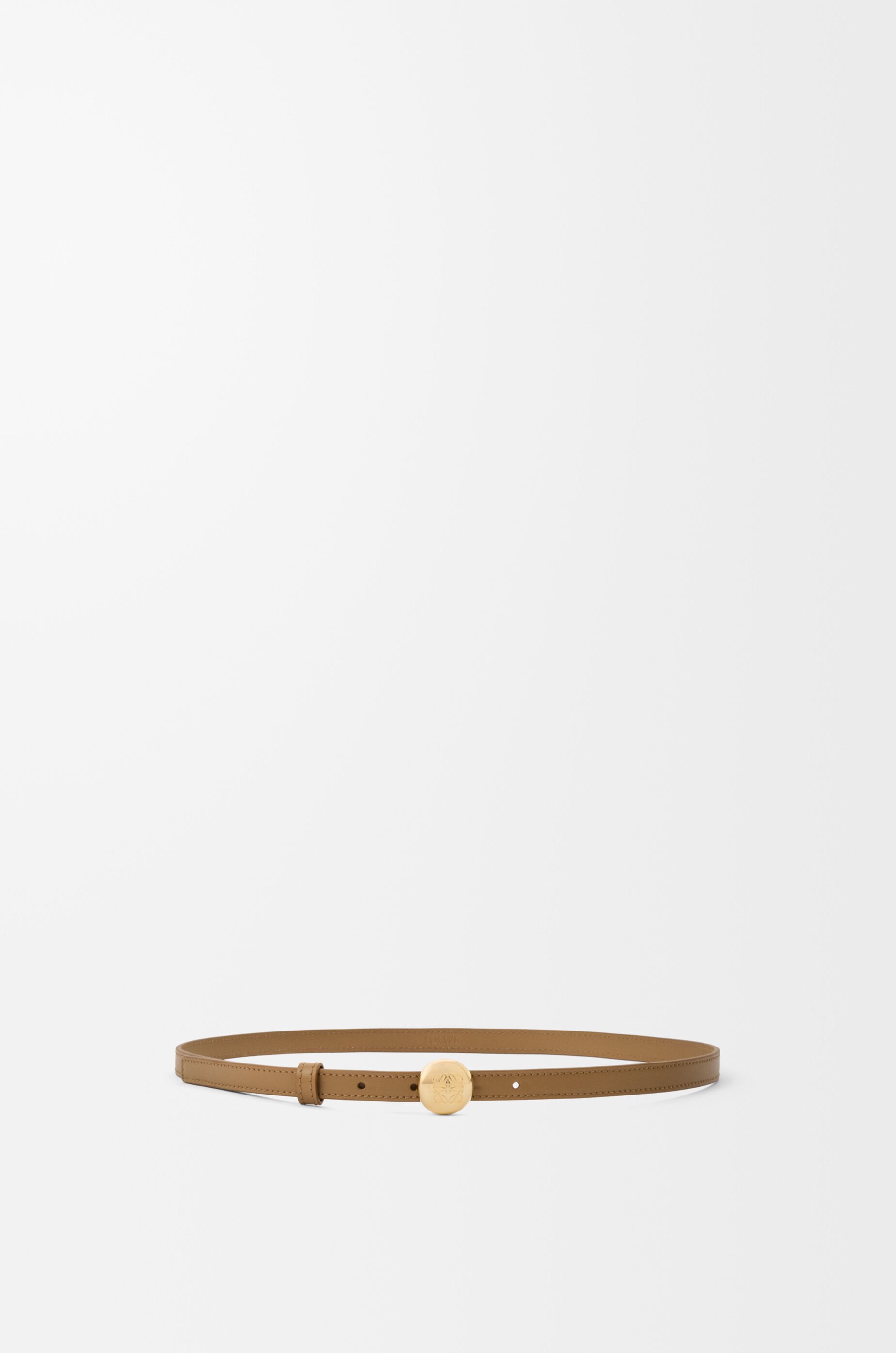 LOEWE Pebble belt in smooth calfskin Oak/Gold