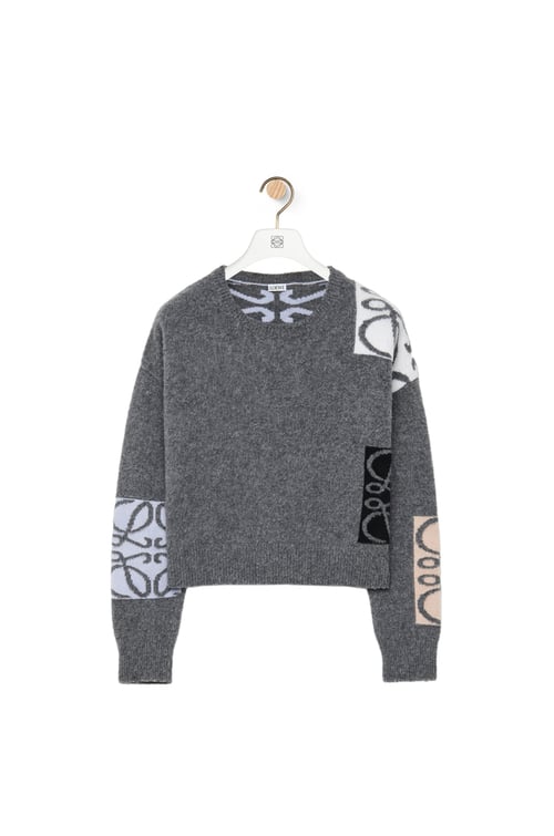 Sweater in wool Grey/Multicolour - LOEWE