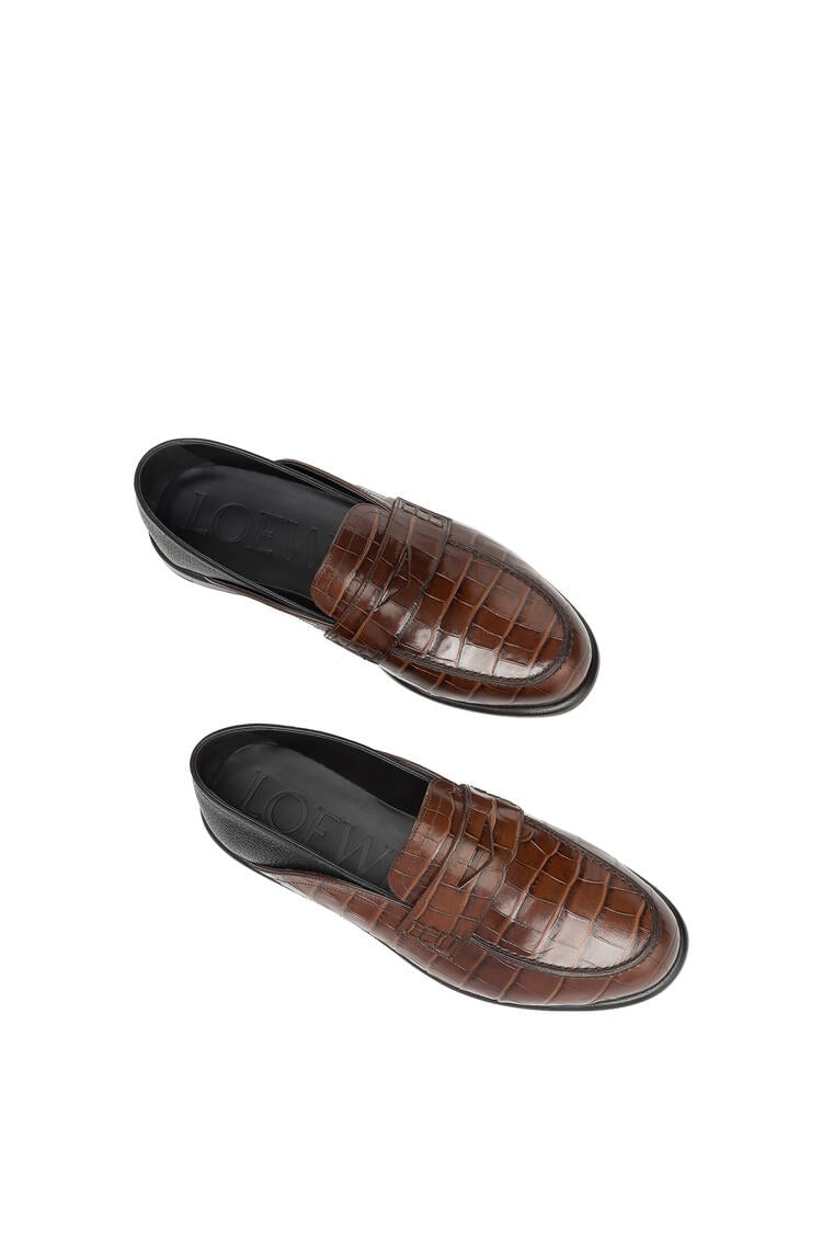 LOEWE Slip on loafer in calfskin Brown/Black