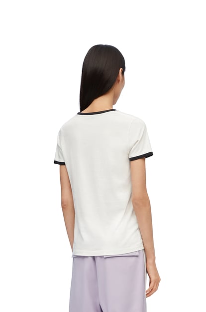 LOEWE Camiseta de corte ajustado en algodón Blanco/Negro plp_rd