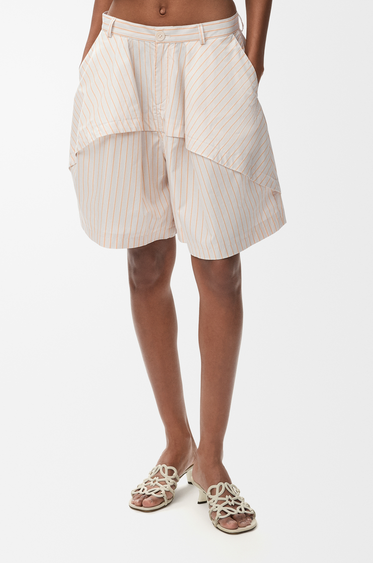LOEWE Short in cotone Beige/Arancione