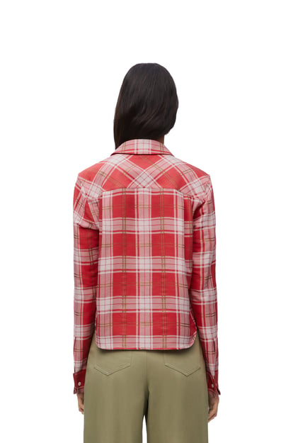 LOEWE Shirt in cotton and silk Red/White plp_rd