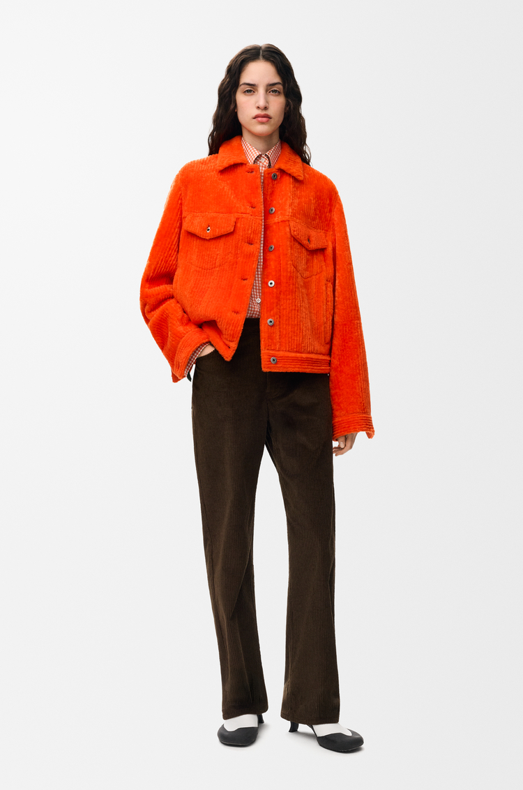 LOEWE Chaqueta en pana de lana de oveja Naranja