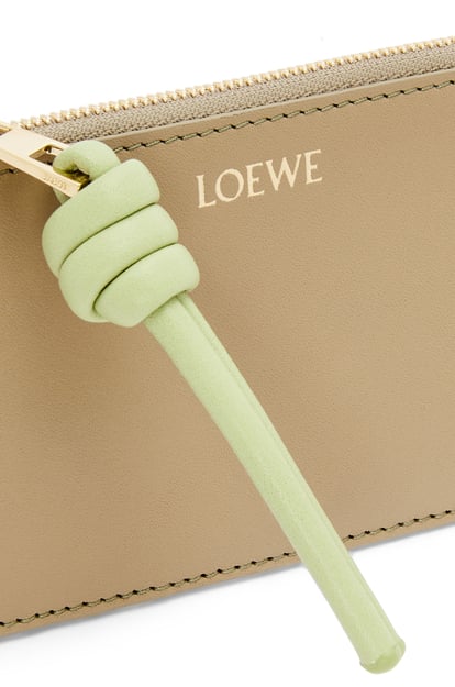 LOEWE Knot coin cardholder in shiny nappa calfskin Clay Green/Lime Green plp_rd
