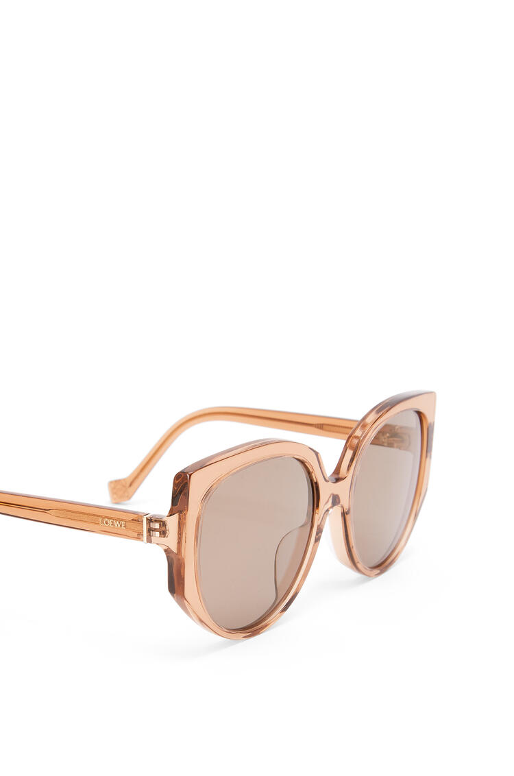 LOEWE Butterfly sunglasses in acetate Shiny Transparent Brown/Bronze pdp_rd