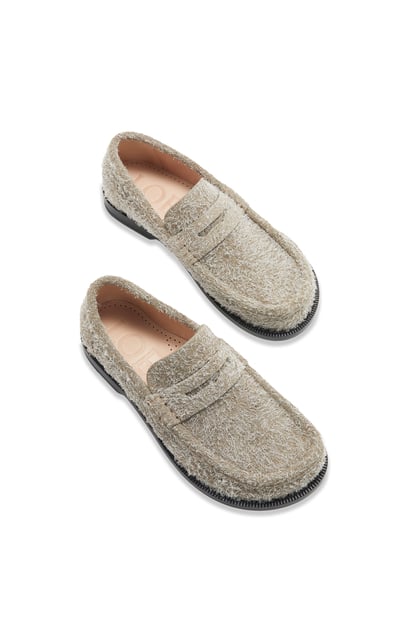 LOEWE Campo loafer in brushed suede Khaki Green plp_rd