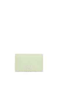 LOEWE Anagram business cardholder in pebble grain calfskin Spring Jade