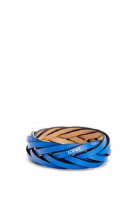 LOEWE Braided bangle in classic calfskin Electric Blue