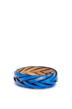 LOEWE Braided bangle in classic calfskin Electric Blue plp_rd