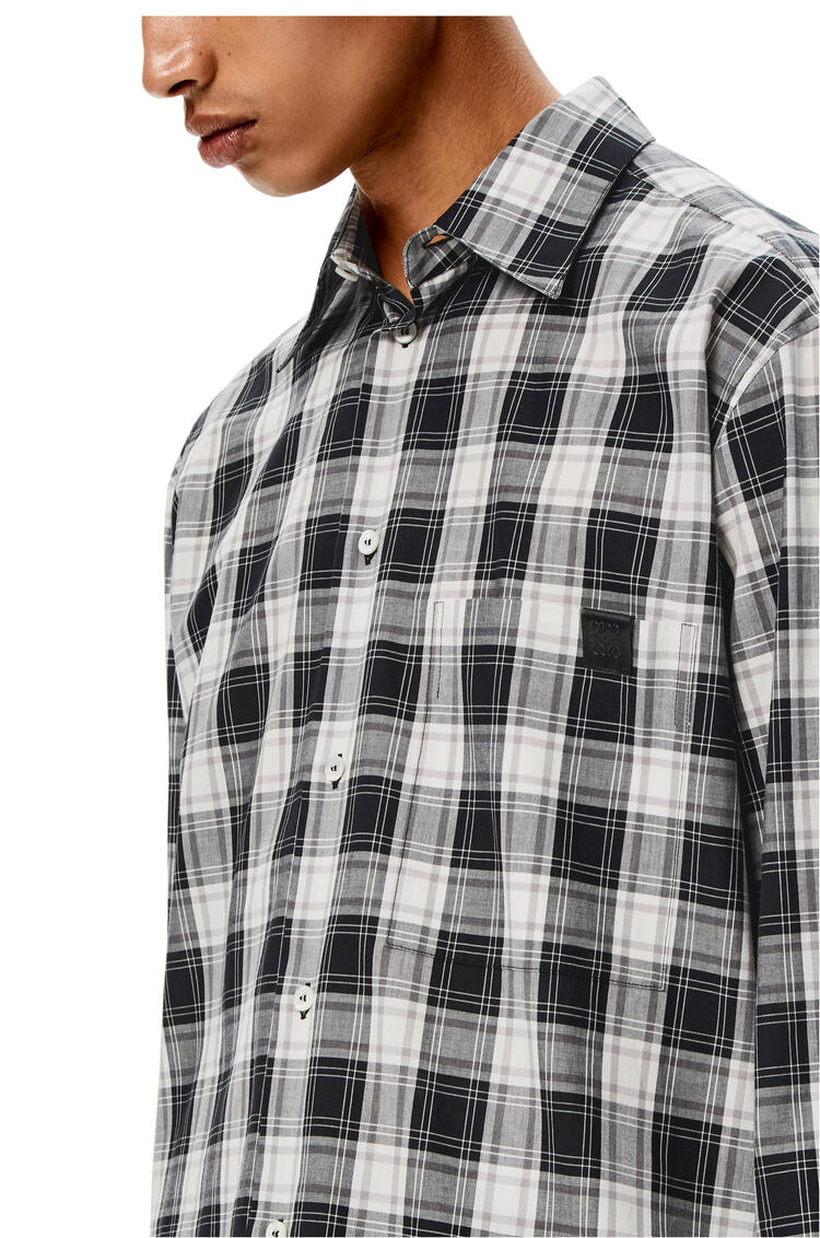 LOEWE Check shirt in cotton Black/White pdp_rd