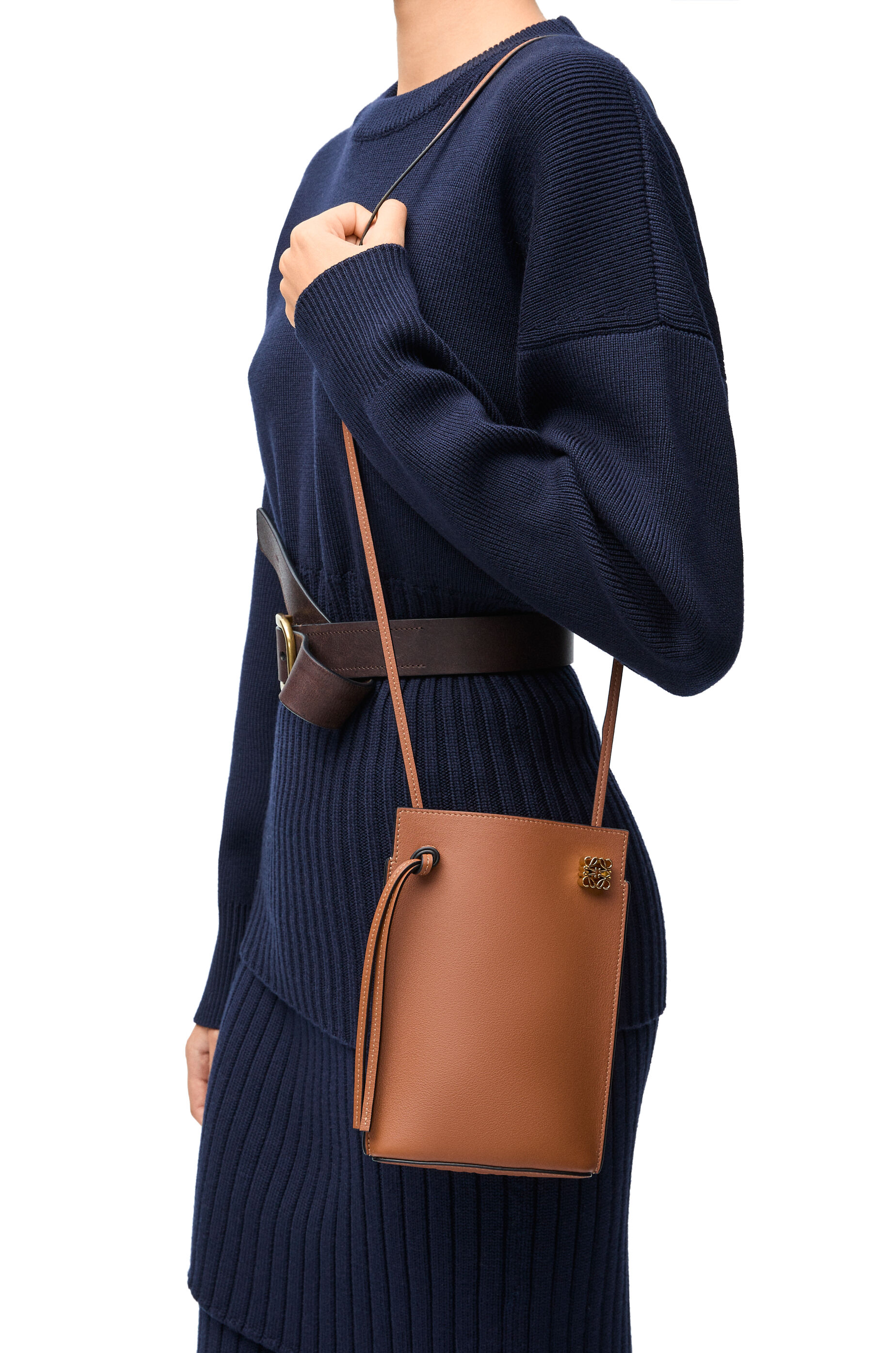 Loewe Dice Pocket Leather Shoulder Bag