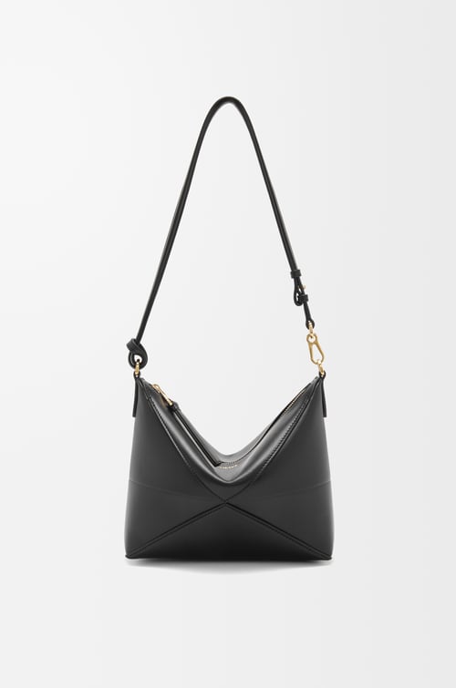 LOEWE Puzzle Fold pouch en piel napa de ternera Negro plp_rd
