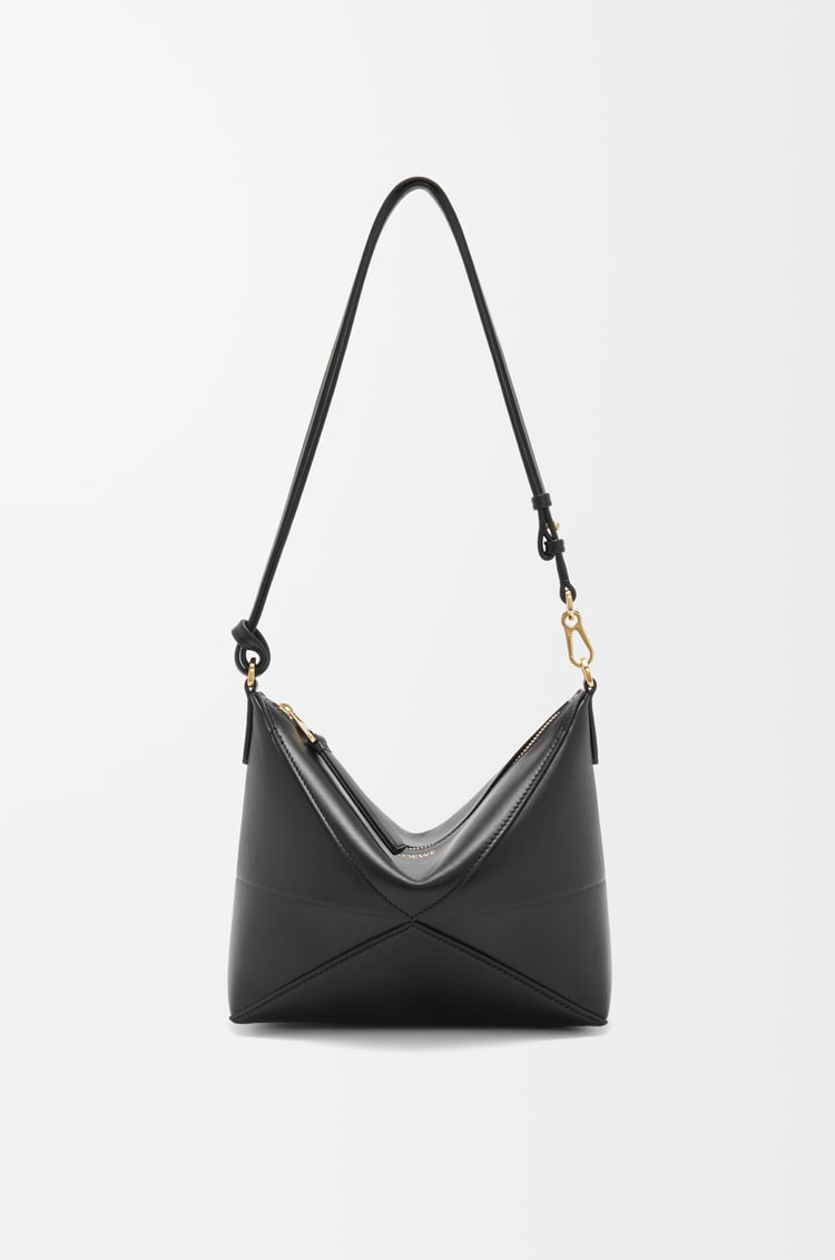 LOEWE 亮面纳帕牛皮革 Puzzle Fold pouch 黑色