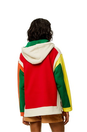 LOEWE Sudadera oversize en algodón con capucha y cremallera Multicolor plp_rd
