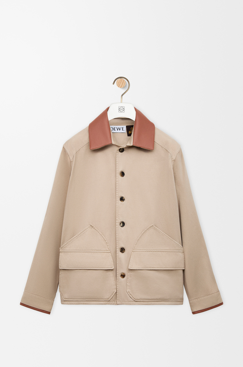 LOEWE 棉質夾克 沙色