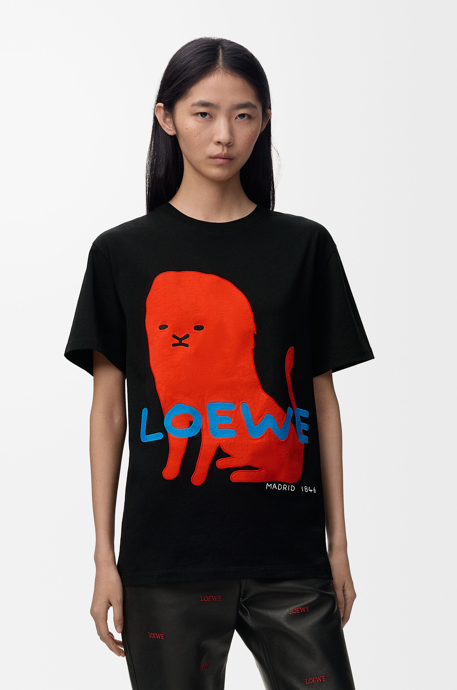 レギュラーフィット Tシャツ（コットン） ブラック - ロエベ 日本 公式