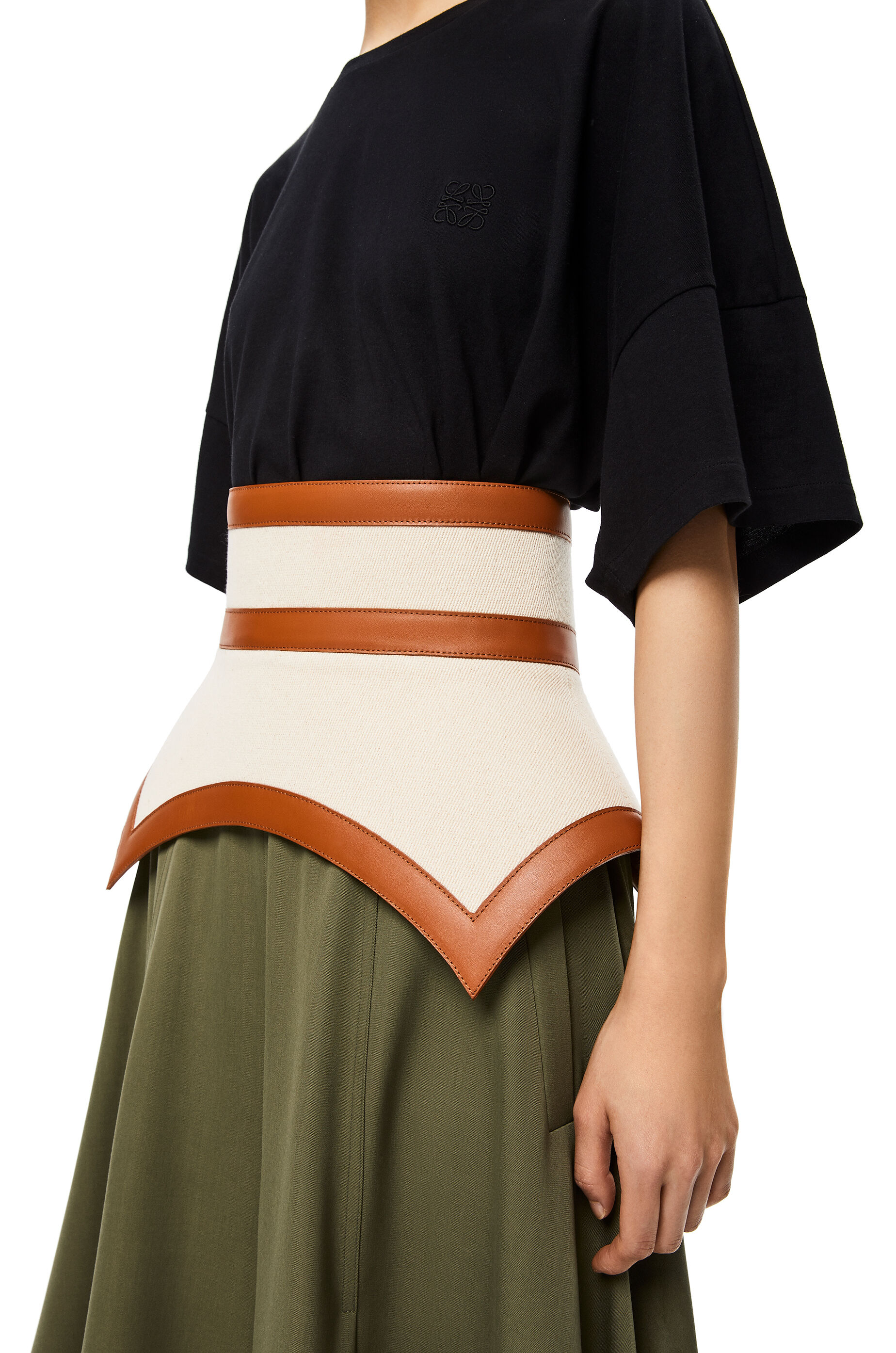 Obi belt in nappa Ecru/Tan - LOEWE