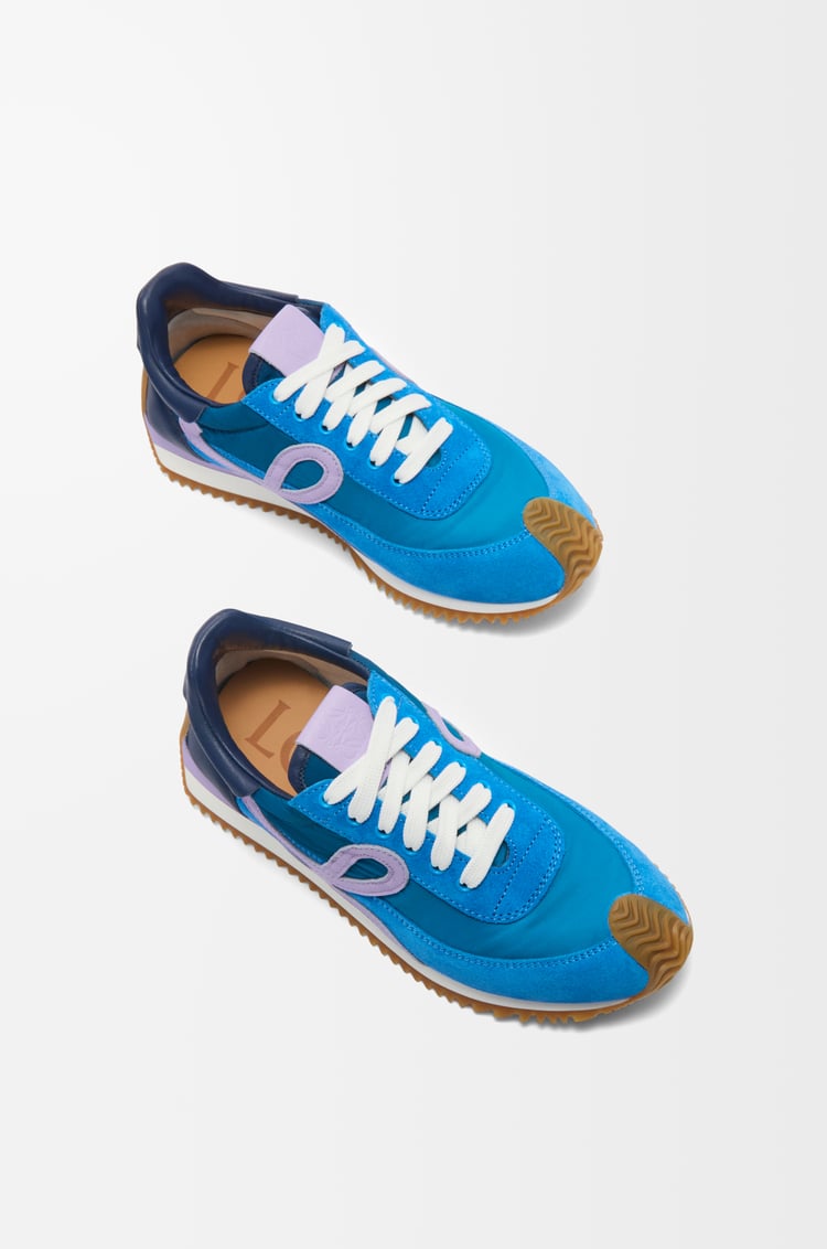 LOEWE Flow Runner 2.0 in nylon and suede Gradient Blue/Lilac